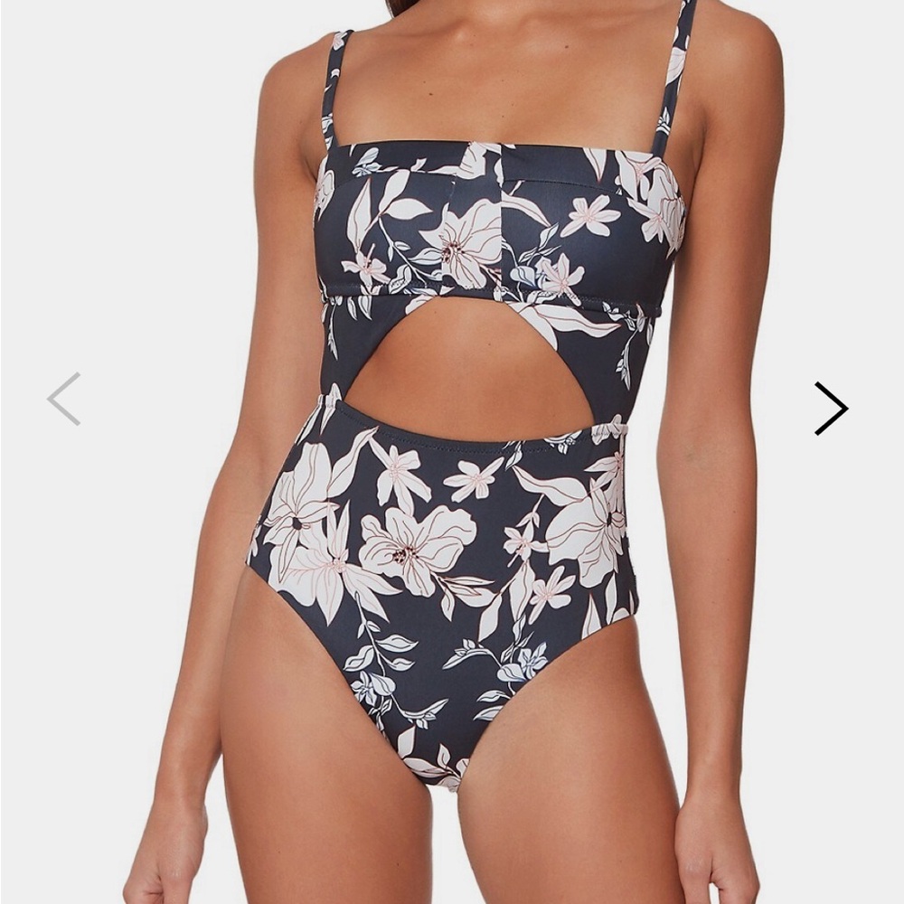 SANCTUARY Night Jungle Splice Banded Mio One Piece Swimsuit NJ22604 NWT - Medium